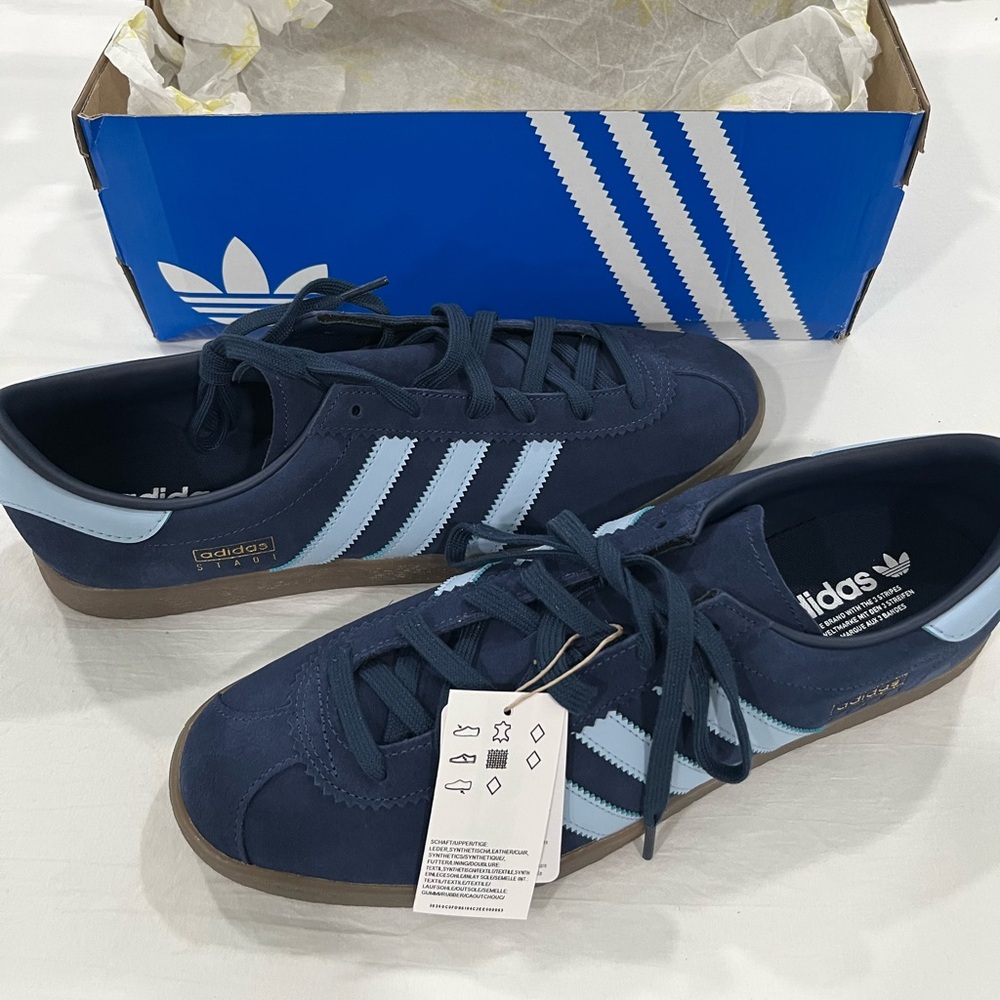 Adidas Men's Dark Blue Stadt Sneakers - Picture 2 of 4